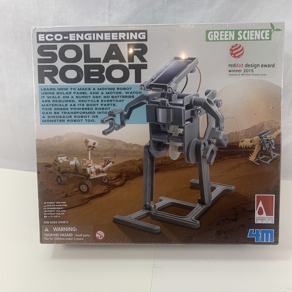 Toysmith #3797 Eco-Engineering Solar Robot Building Kit - New And Sealed.